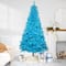 7ft. Pre-Lit Medium Sky Blue Pine Artificial Christmas Tree, Clear Lights